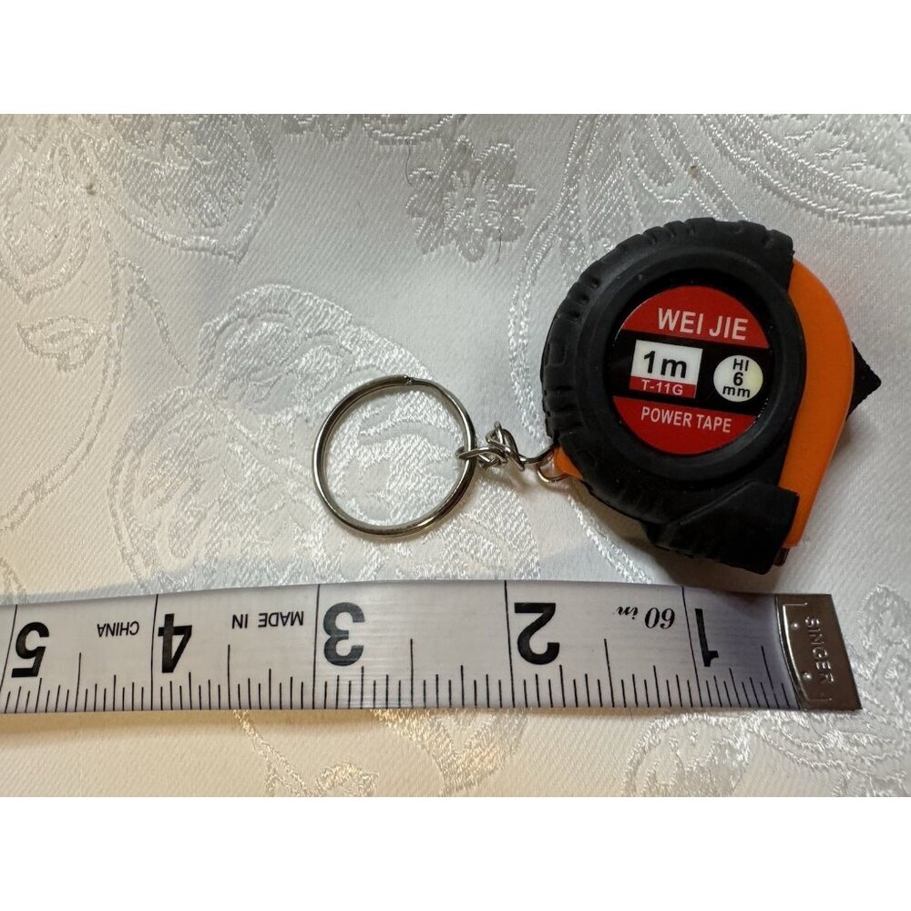 Retractable Ruler Tape Measure Mini Portable Pull Ruler Keychain 1m/3ft NEW - Picture 2 of 7